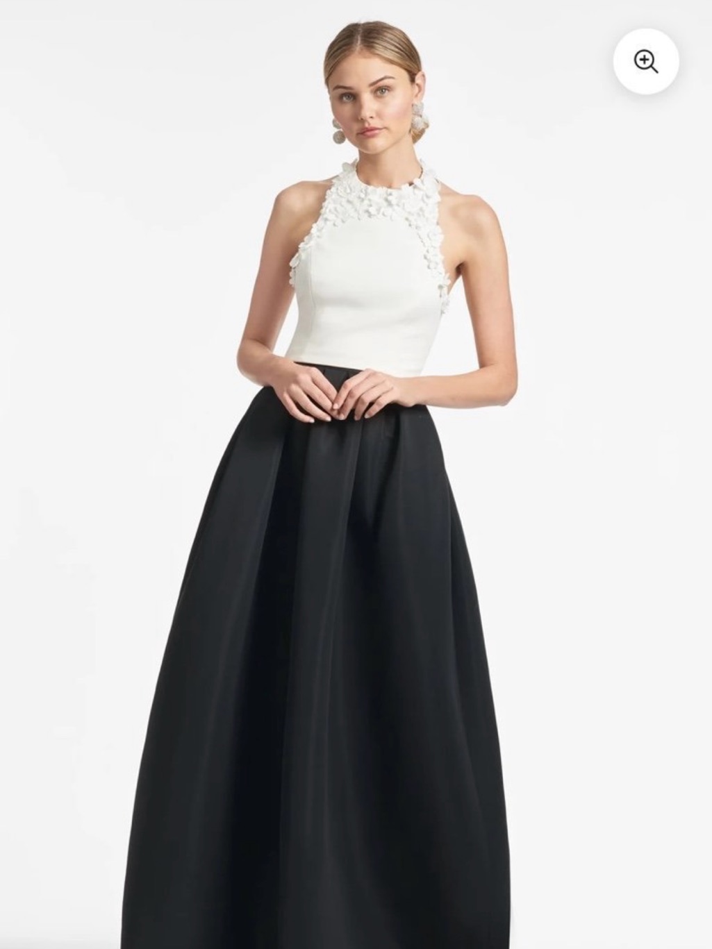 Sachin + Babi Black Long Gown Mob Dress Sz 4 Skirt Halter Open Back Womens
